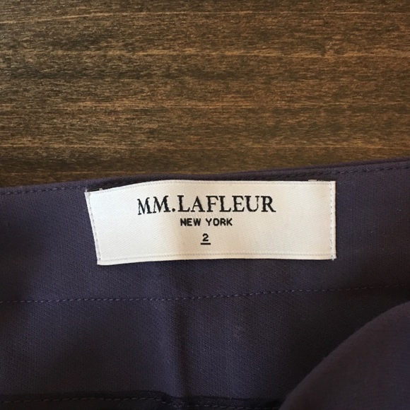 MM.LaFleur Purple Skinny Stretch Work Pants - Picture 3 of 3